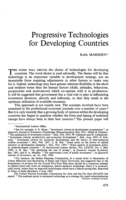 Progressive technologies for developing countries