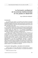 La formación profesional de los jóvenes desfavorecidos en los países en desarrollo