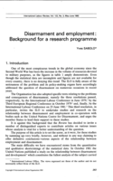 Disarmament and employment: background for a research programme