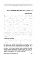 Civil service remuneration in Africa