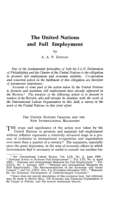The United Nations and full employment