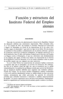 Función y estructura del Instituto Federal del Empleo alemán
