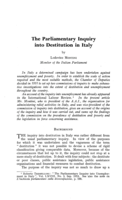 The parliamentary inquiry into destitution in Italy