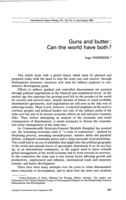 Guns and butter: can the world have both?