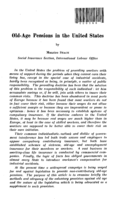 Old-age pensions in the United States