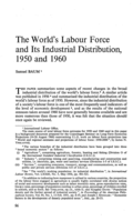 The world's labour force and its industrial distribution, 1950 and 1960