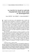 Le marché du travail en période d'ajustement dans douze pays en développement