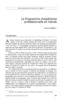 Le programme d'expérience professionnelle en Irlande