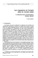 Les migrations et l'emploi dans le monde arabe: l'industrie de la construction, facteur décisif