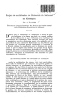 Projets de socialisation de l'industrie du bâtiment en Allemagne