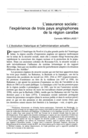 L'assurance sociale: l'expérience de trois pays anglophones de la région caraïbe