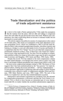 Trade liberalization and the politics of trade adjustment assistance