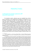 Le programme d'action spécial du BIT contre le travail forcé