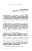 Social security and part-time employment