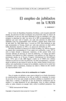 Empleo de jubilados en la URSS