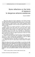 Some reflections on the limits of exposure to dangerous airborne substances