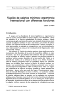 Fijación de salarios mínimos: experiencia internacional con diferentes funciones