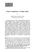 Labour legislation in Indian States