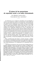 El ajuste de las prestaciones de seguridad social a un índice determinado
