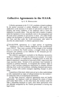 Collective agreements in the USSR