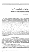 La Commission Belge du travail des femmes