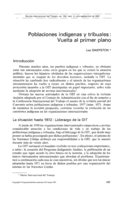 Poblaciones indígenas y tribuales: vuelta al primer plano