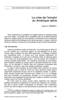 La crise de l'emploi en Amérique latine