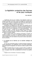 La législation protectrice des femmes et les pays nordiques