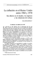 La inflación en el Reino Unido entre 1964 y 1974: sus efectos en el empleo, los ingresos y las relaciones de trabajo