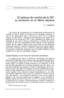 El sistema de control de la OIT: su evolución en el último decenio