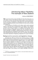 Introducing labour flexibility: the example of New Zealand