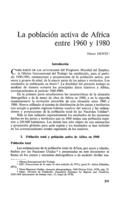 La población activa de Africa entre 1960 y 1980