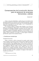 Consecuencias de la evolución técnica para el personal de empresas ferroviarias y aéreas