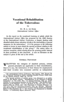 Vocational rehabilitation of the tuberculous