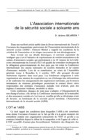 L'Association Internationale de la Sécurite Sociale à 60 ans