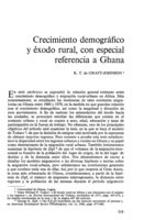 Crecimiento demográfico y éxodo rural, con especial referencia a Ghana