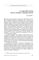 La seguridad social ante el empleo a tiempo parcial