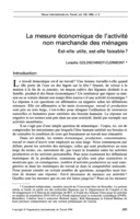 La mesure économique de l'activité non marchande des ménages: est-elle utile, est-elle faisable?