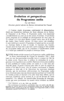 Evolution et perspectives du programme andin