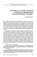 Evaluation du travail individuel et pratiques disciplinaires: comment prévenir les abus