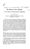 The Maori in New Zealand: a case study in socio-economic integration