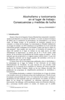 Alcoholismo y toxicomanía en el lugar de trabajo: consecuencias y medidas de lucha