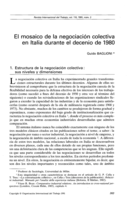 El mosaico de la negociación colectiva en Italia durante el decenio de 1980
