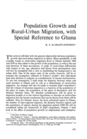 Population growth and rural-urban migration, with special reference to Ghana