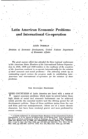 Latin American economic problems and international co-operation