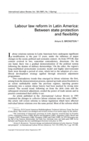 Labour law reform in Latin America: between state protection and flexibility