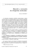 Elección y remoción de dirigentes sindicales