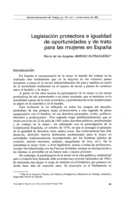 Legislación protectora e igualdad de oportunidades y de trato para las mujeres en Espana