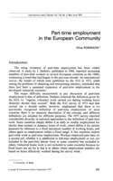 Part-time employment in the European Community
