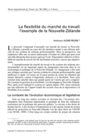 La flexibilité du marché du travail: l'exemple de la Nouvelle-Zélande